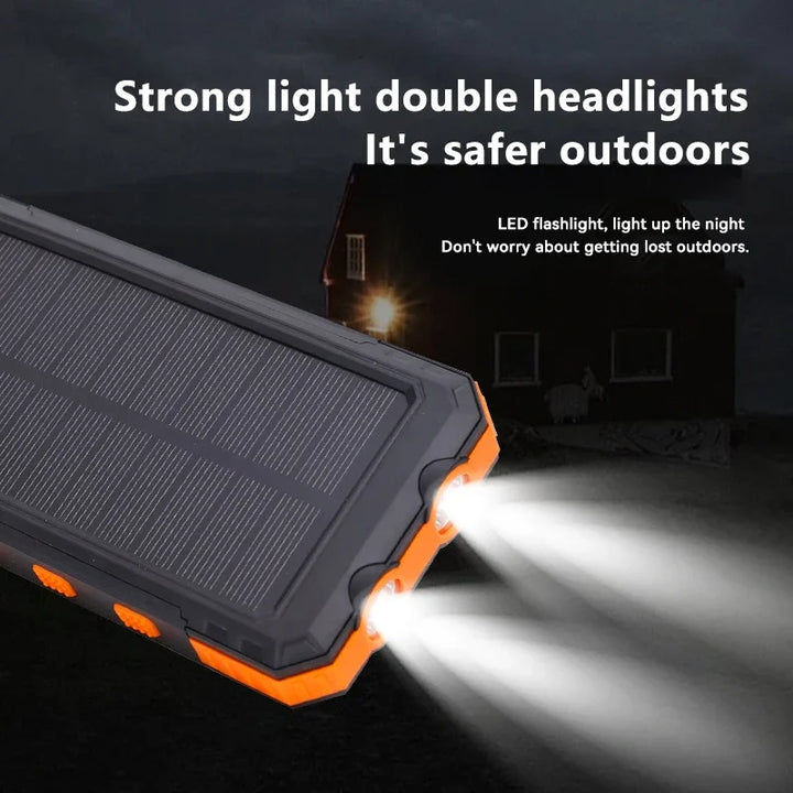 Rugged Solar Power Bank Flashlight