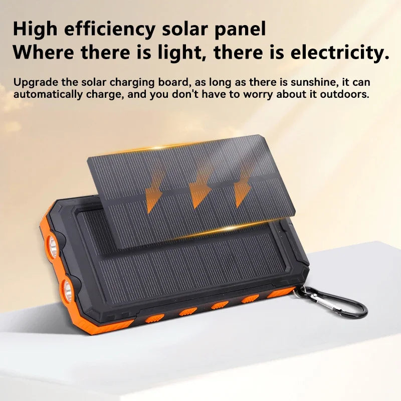 Rugged Solar Power Bank Flashlight