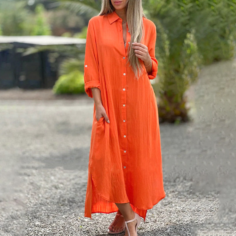 Covernorth Women’s Long Sleeve Maxi Shirt Dress