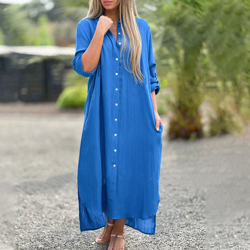 Covernorth Women’s Long Sleeve Maxi Shirt Dress