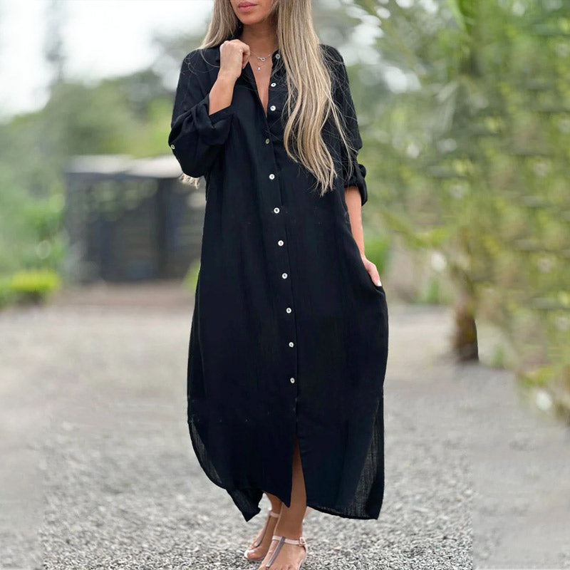 Covernorth Women’s Long Sleeve Maxi Shirt Dress