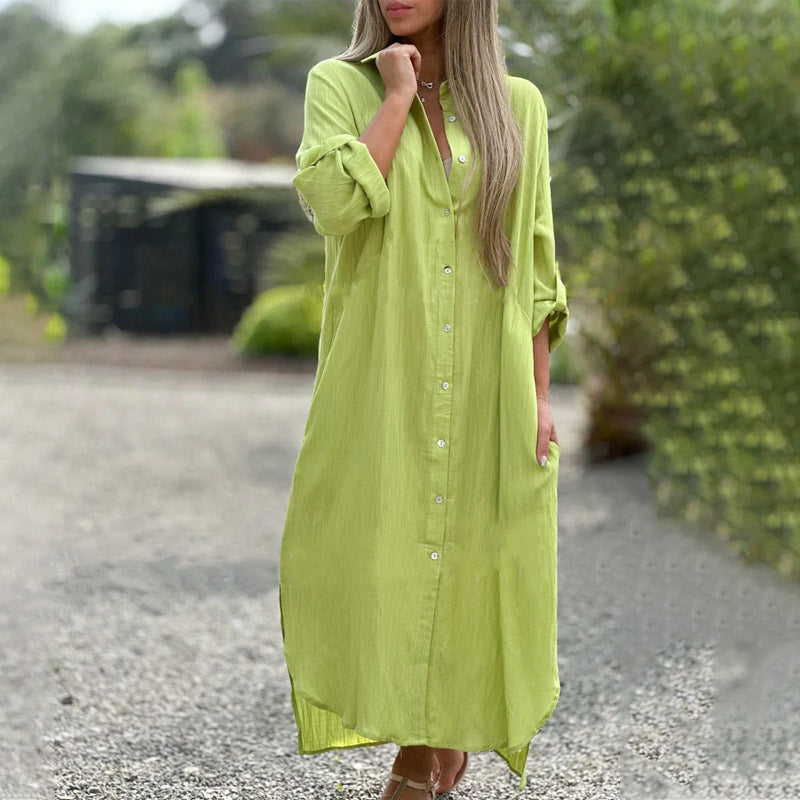 Covernorth Women’s Long Sleeve Maxi Shirt Dress