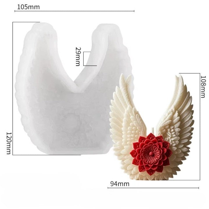 Angel Wing Candle Holder | Sculptural Floral Decor | Altar & Table