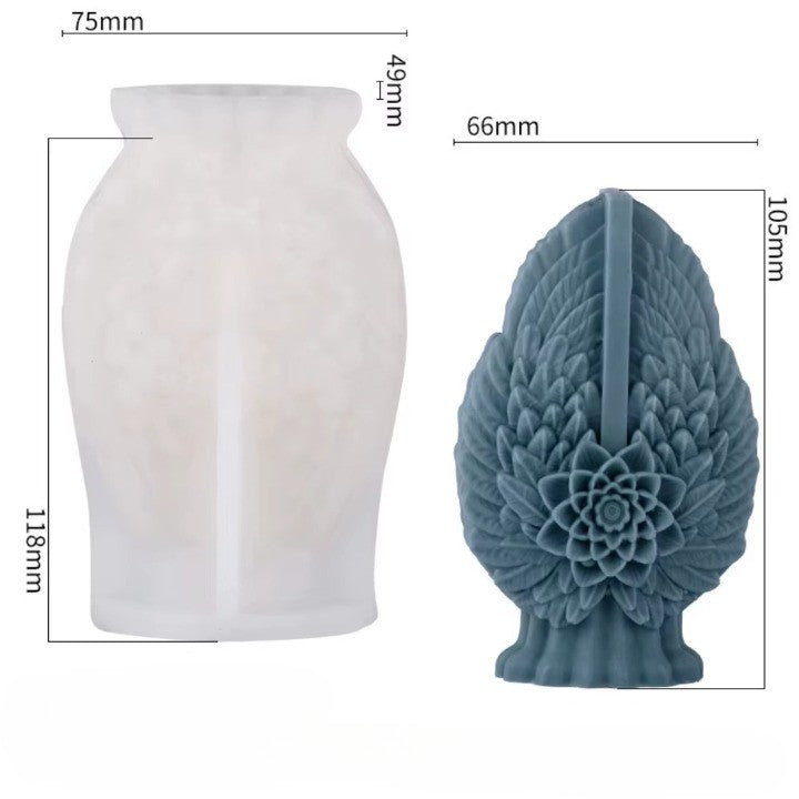 Angel Wing Candle Holder | Sculptural Floral Decor | Altar & Table