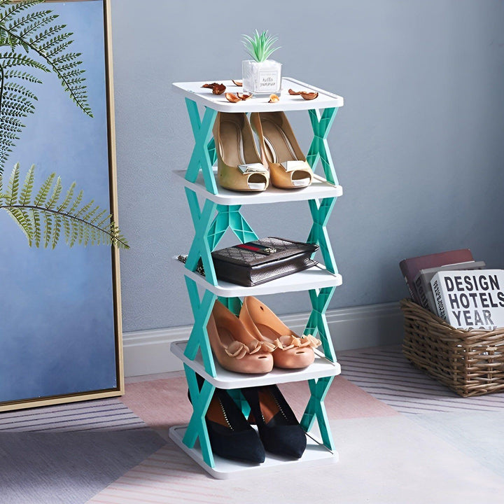 Shoe Rack Stand │ Stackable Space Saver │ Entryway Corner