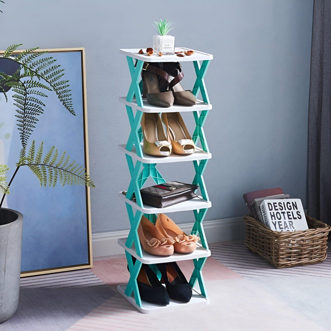 Shoe Rack Stand │ Stackable Space Saver │ Entryway Corner