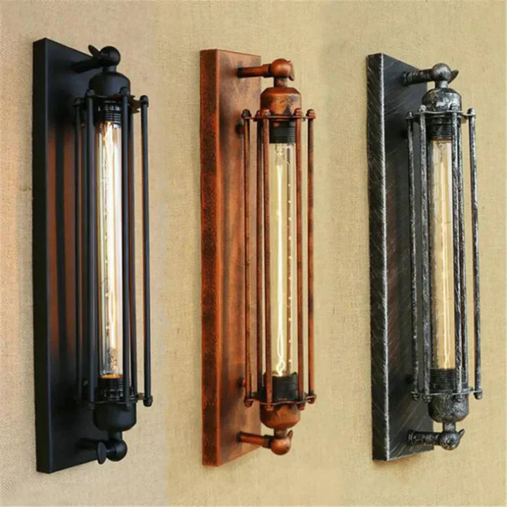 Vintage Wall Sconce | Dimmable Light | Hallway & Porch | Black