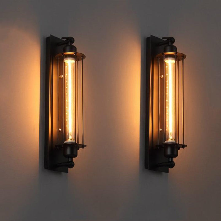 Vintage Wall Sconce | Dimmable Light | Hallway & Porch | Black