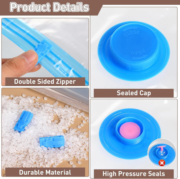 Vacuum Storage Bags │ Space Saving Seal │ Travel & Closet │ 10 Pack