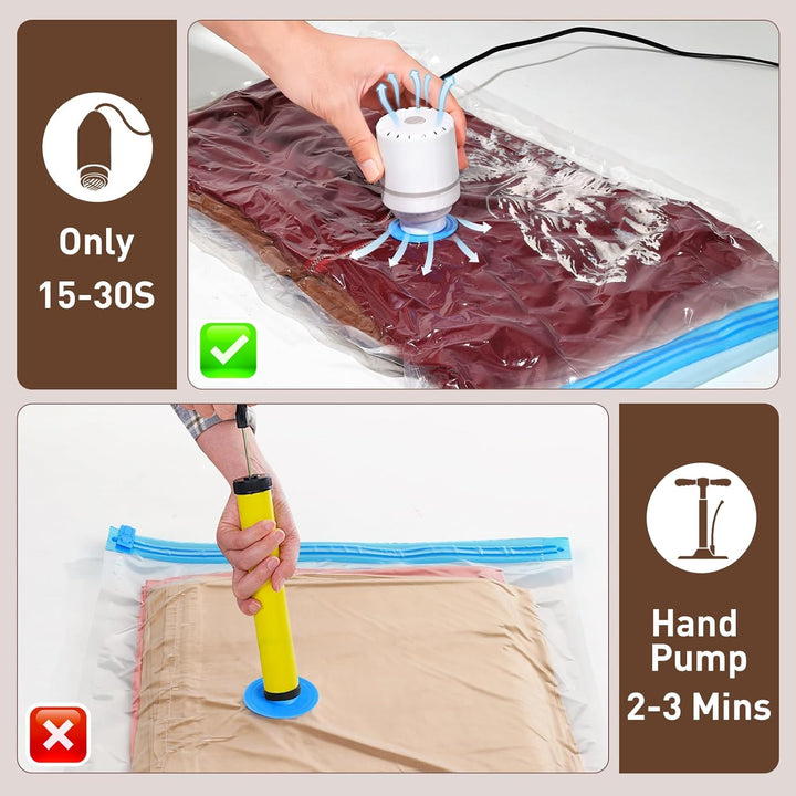 Vacuum Storage Bags │ Space Saving Seal │ Travel & Closet │ 10 Pack