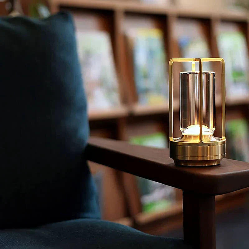 Modern Lantern Table Lamp | USB Rechargeable | Indoor, Patio & Camping