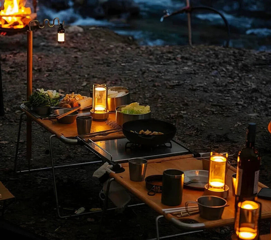 Modern Lantern Table Lamp | USB Rechargeable | Indoor, Patio & Camping