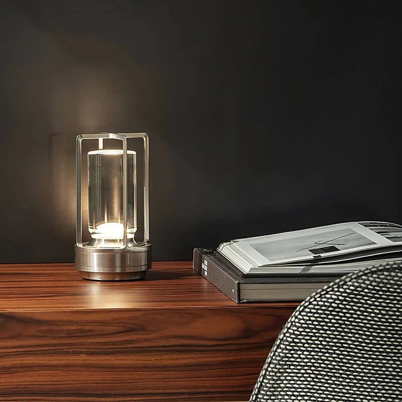 Modern Lantern Table Lamp | USB Rechargeable | Indoor, Patio & Camping