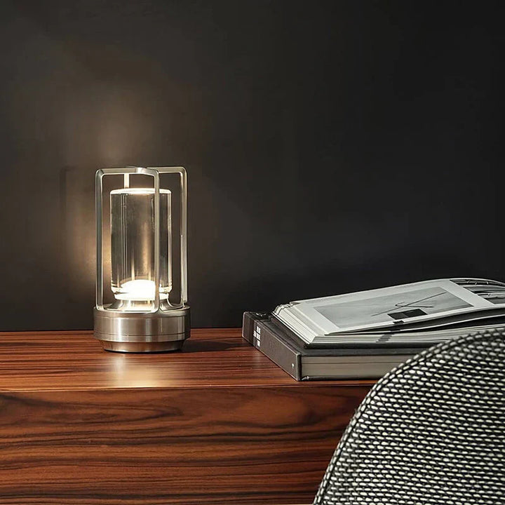 Modern Lantern Table Lamp | USB Rechargeable | Indoor, Patio & Camping